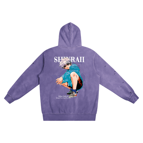 Vogue Killua - Heavyweight Pure Cotton Hand-Frayed Hoodie - Shinraii