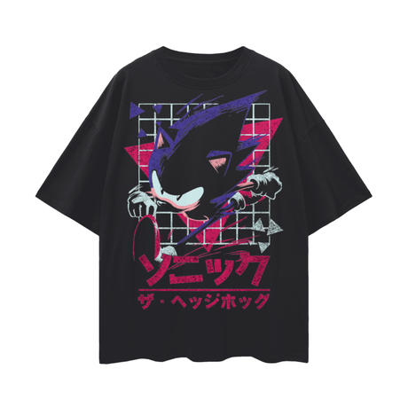 Retro Sonic Oversized T-shirt - Shinraii