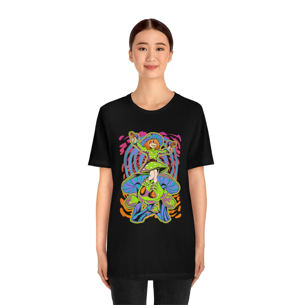 Trippy Mushroom Girl Tee - Shinrai