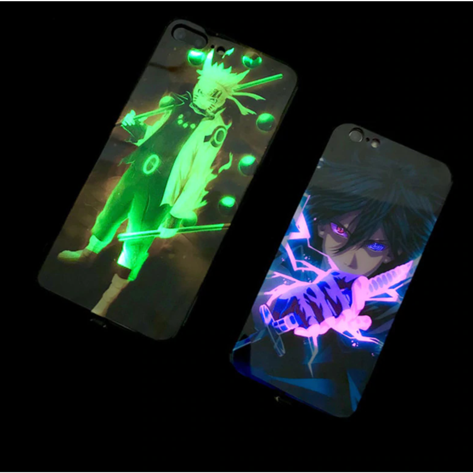Anime LED Lightup Glass Cool Phone Case Cover for iPhone 7 X 11 12 13 Pro  Max  IBVET