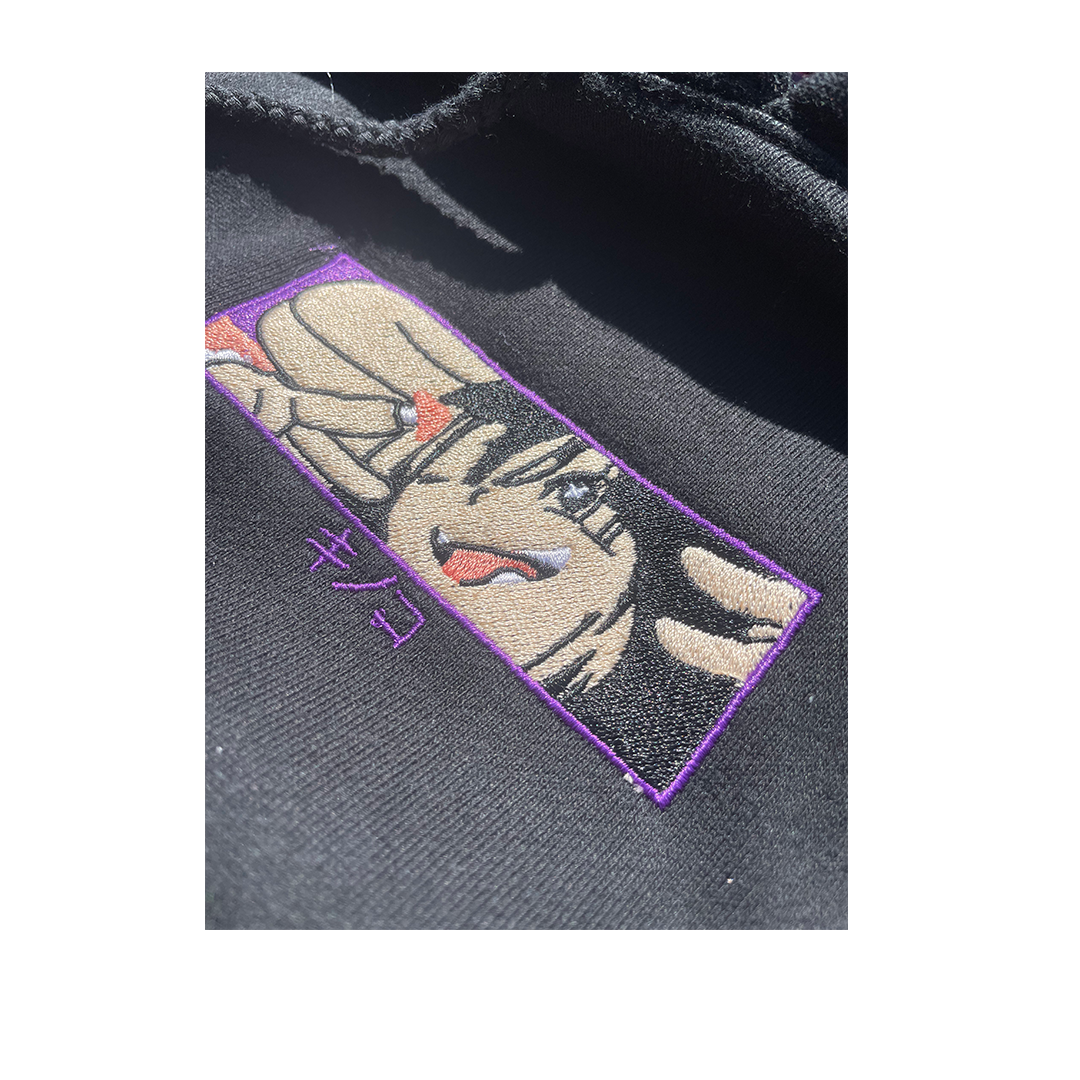 Mushroom Girl Embroidery Heavyweight Hoodie - Shinrai